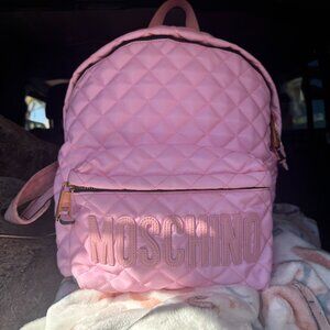 Moschino Pink Quilted Backpack - Womens